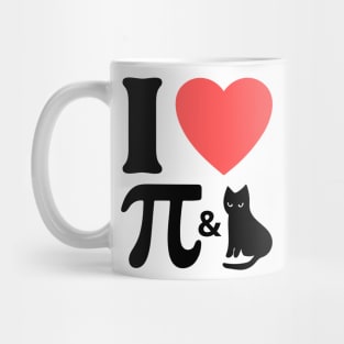 I love math and cats. Math and cats lovers funny Mug